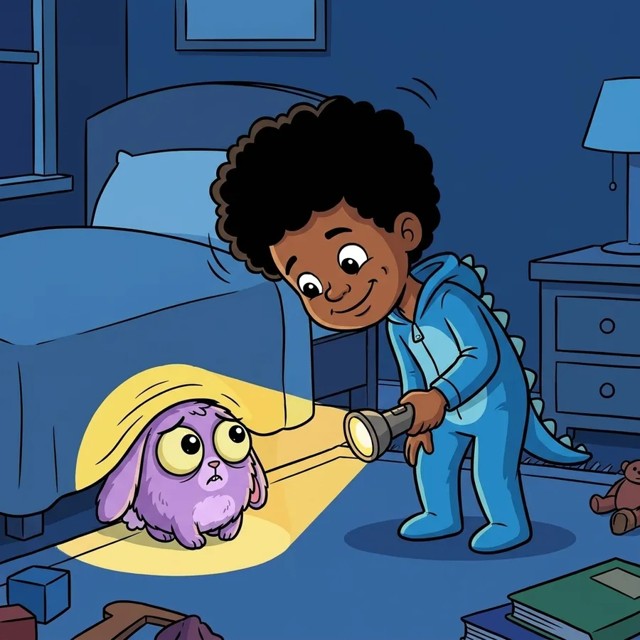 A mesma criança ilustrada no estilo Cartoon